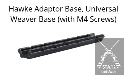 Hawke Adaptor Base, Universal Weaver Base (with M4 Screws)