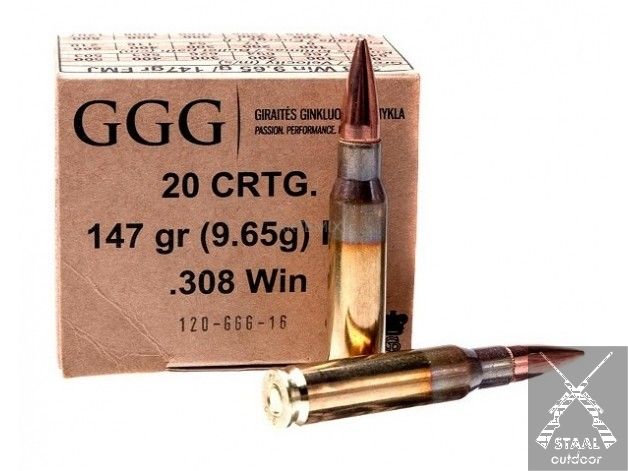 GGG .308 Winchester FMJ 147 grain