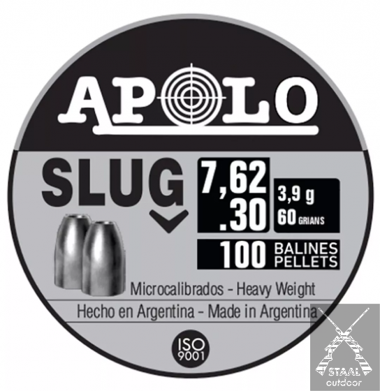 Apolo Slug 7,62mm (.30) 60 Grains