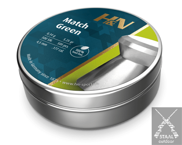 H&N Match Green (Loodvrij) 4,5mm