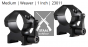 Hawke Precision Steel Ring Mounts Weaver 1 Inch