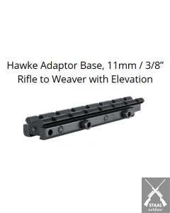 Hawke Adaptor Base, 11mm / 3/8” Rifle to Weaver with Elevation