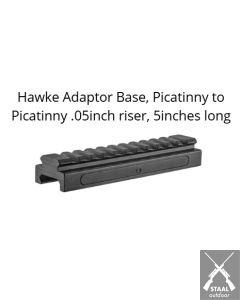 Hawke Adaptor Base, Picatinny to Picatinny .05inch riser, 5inches long