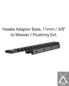 Hawke Adaptor Base, 11mm / 3/8” to Weaver / Picatinny Ext.