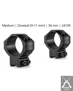 Hawke Tactical Ring Mounts Dovetail (9-11 mm) 34 mm