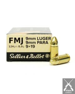 Sellier & Bellot 9mm Luger FMJ 124 grain