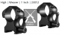 Hawke Precision Steel Ring Mounts Weaver 1 Inch