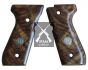 Beretta 92 Serie Luxury walnut wood gript trident logo