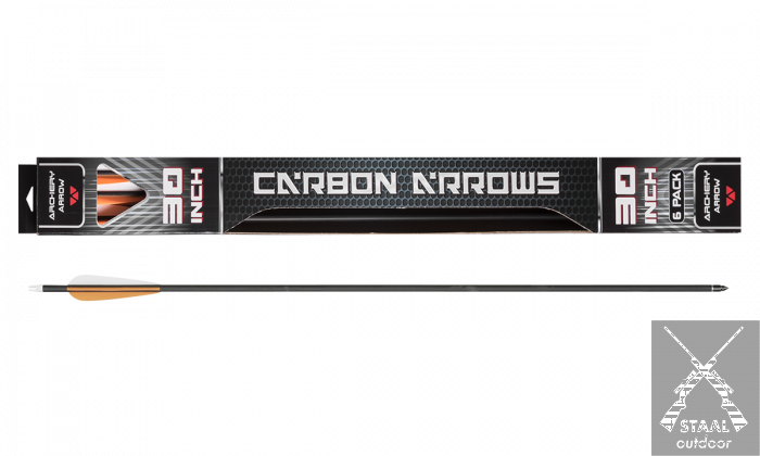 Man Kung Handboog Pijlen 30" (Carbon) - 6 stuks