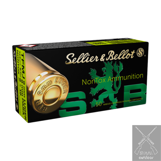 Sellier & Bellot NonTox 9mm Luger TFMJ 124 grain
