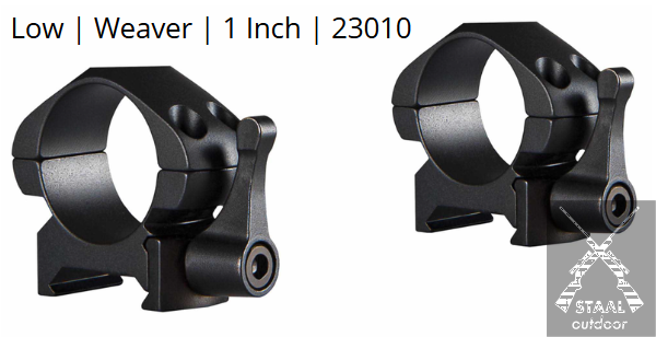 Hawke Precision Steel Ring Mounts Weaver 1 Inch