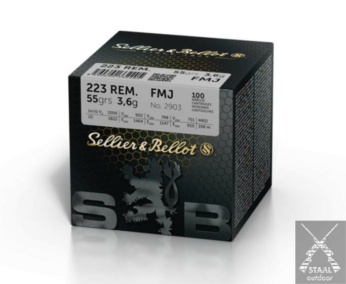 Sellier & Bellot .223 Remington FMJ 55 grain