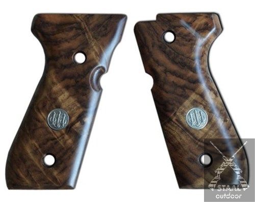 Beretta 92 Serie Luxury walnut wood gript trident logo