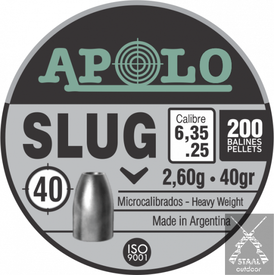 Apolo Slug 6,35mm (.25) 40 Grain