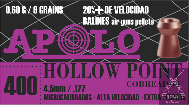 Apolo Hollow Point Copper 4,5mm